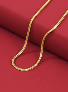 S925 Sterling Silver 18k Gold Plated Necklace For Women, Choker Style, Gold, Colorful, Bare Chain, Spring, Gold, Long, Thick