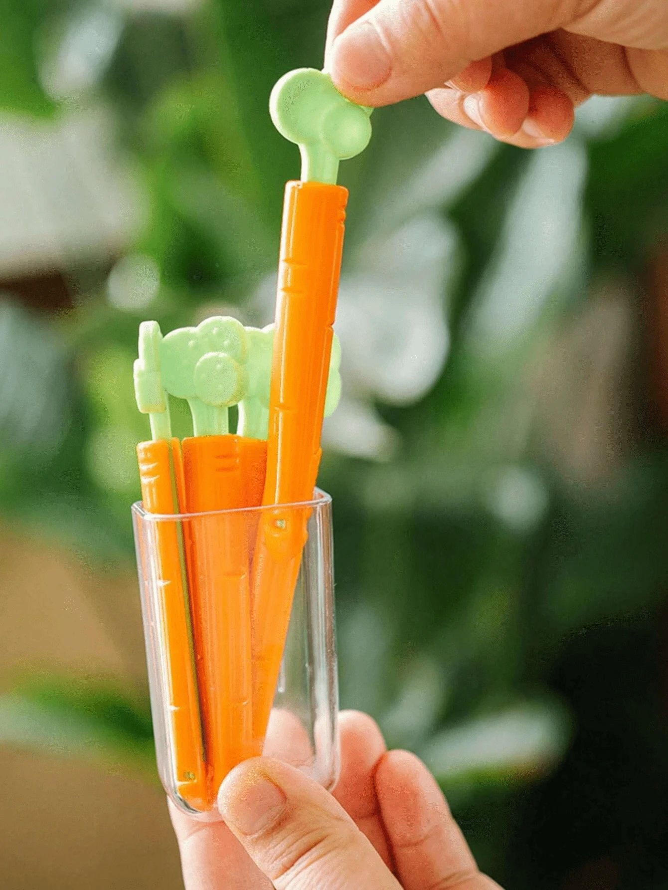 5 Stücke Karottengeformte Lebensmittelversiegelungsclips, Plastik