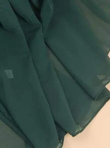 1 pieza Pañuelo de chifón de unicolor de moda básico para mujer, para uso diario y hiyab, diadema casual para mujeres con abayas