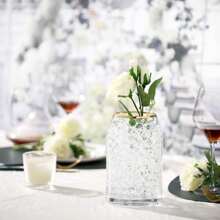 50 000 Perles de gel d"eau transparente pour remplir des vases, des perles flottantes pour bougies, centre de table de mariage, douche nuptiale, décorations de Noël, d"anniversaires et de fêtes.