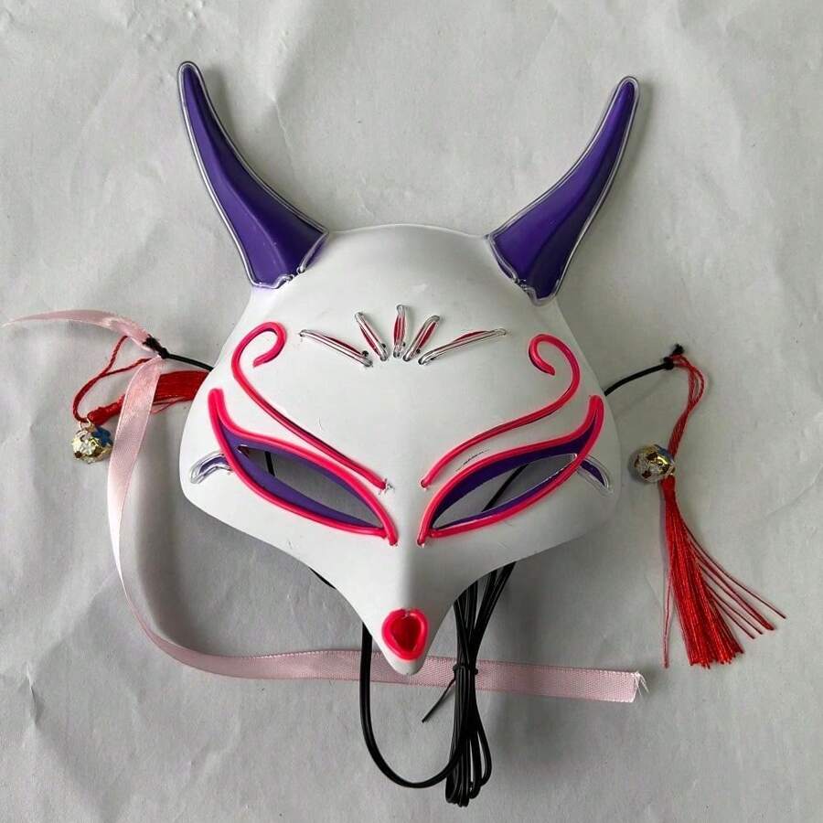 New nine tailed fox han dynasty style mask anime fox mask glow in the