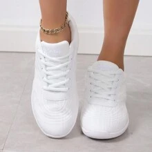 أحذية رياضية/رقص بيضاء للنساء، مناسبة للأنشطة الخارجية ، رقص بالمربع ، الايروبكس ، التمارين اللياقة البدنية ، تمارين الشباب ، التدريب والمسابقات