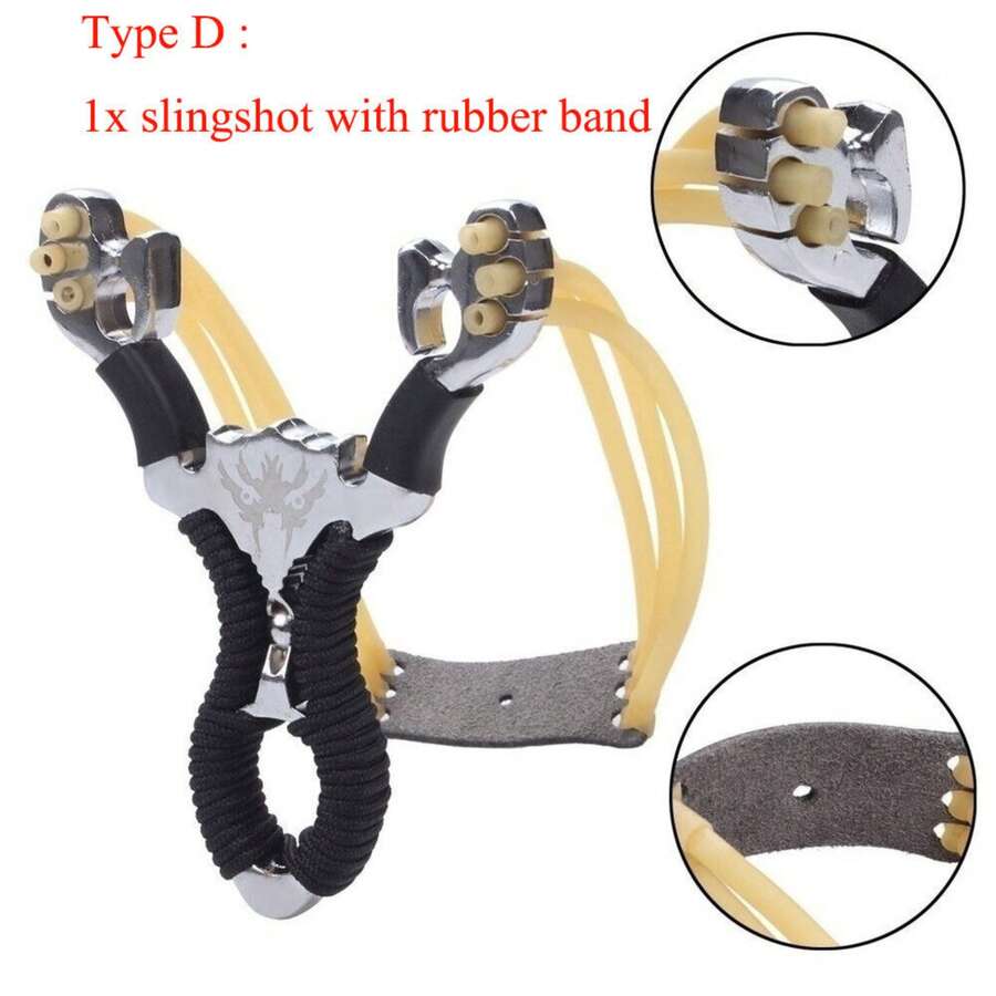 Pro Slingshot Stainless Steel Outdoor Hunting Powerful Slingshots Catapult Sling - Army Green - View 1