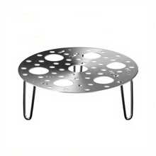 304 Stainless Steel Steamed Egg Rack Kitchen Insulated Multi-Functional Steamer High-Legged Steamer Steamer Grid Thickened Steaming Slices - Apricot - View 6