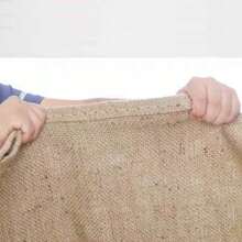 1 袋麻布袋土豆袋比赛袋，39x23 英寸青少年和成人游戏比赛袋，荒野日，家庭聚会，户外野餐，减压游戏跳绳袋，草坪和庭院节日狂欢游戏，沙滩游戏，沙袋 - 棕色 - 查看 3