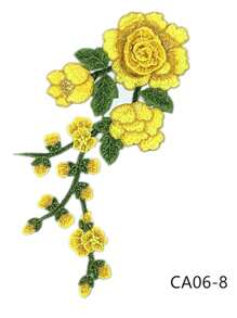 1pc Colorful 3D Embroidered Peony Flower Patch With Lace Trim, DIY Clothing Accessory Applique