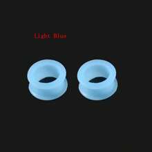 2 件装耳塞和耳道薄型柔性硅胶耳塞适用于男女妊娠纹耳道 3-20 毫米空心耳扩张耳塞