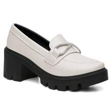 Women's Leather Moccasin With Rhinestone Strap Detail Delicada Launch 2024 - 白色 - 查看 5