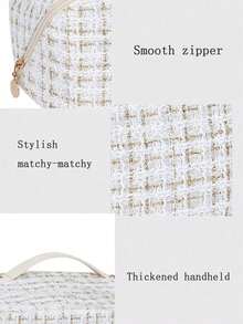 1pc Portable High-Capacity Toiletry Organizer Makeup Bag With Premium Feel For Women Travel Cosmetic Skincare Storage Pouch Makeup Organizer Makeup Storage Bag Mini Pouch Travel Small Makeup Case Accessories Make Up Holder Brush Bag Make Up Container Cosmetic Bag Travel Essentials Ladies Accessories Travelling Stuff Makeup Bags Makeup Pouch Make Up Pouch