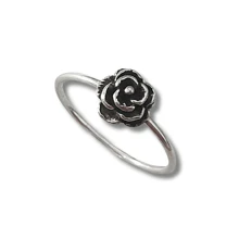 Anel Rosa Prata 925 Legítima Original Garantia Rose Feminino - Prata - Visão 3