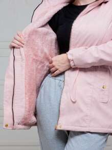 Women Trench Coats - 乾枯玫瑰色 - 查看 3