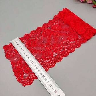 1m Elastic Lace Trim, 15cm Wide, Multi-Color, DIY Decorative Sewing Lace For Crafts