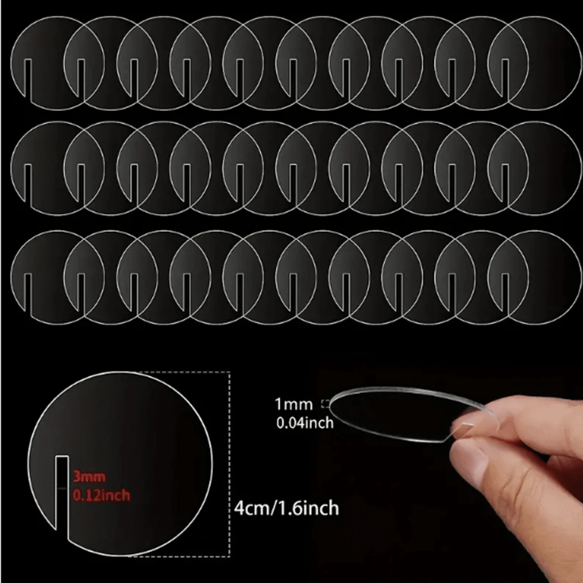 30pcs Acrylic Round Cocktail Glass Charms Drink Tags Blank Labels