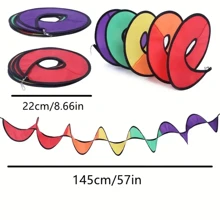 1pc Vivid Rainbow Spiral Windmill - Outdoor Hanging Decor, Ideal Choice For Garden, Camping And Parties
