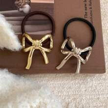 1 pieza Lazo de pelo con cuentas simple y elegante para mujeres, lazo de pelo elástico con un tacto de alta gama, sostenedor de coleta durable, lazos de pelo de calle, sostenedores de coleta, ligas de pelo, bandas de goma para el cabello, scrunchies, cuerda para el cabello