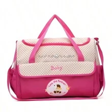 Set 5 Bolsas Pañalera Con Cambiador Bebe Botella Viaje Multiuso Mochila Articulos Unisex Para Bebes Muñecas Termica Impermeable De Maternidad Para Carreola Accesorios Backpack Moderna