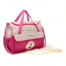 Set 5 Bolsas Pañalera Con Cambiador Bebe Botella Viaje Multiuso Mochila Articulos Unisex Para Bebes Muñecas Termica Impermeable De Maternidad Para Carreola Accesorios Backpack Moderna