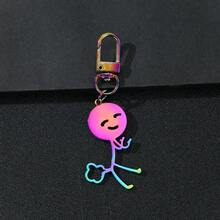 Funny Spoof Fart Stickman Pendant Keychain For Men, Stainless Steel Keychain For Men - Multicolor - View 5