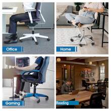 2" Office Chair Wheels Rotating Desk Chair Replacement Wheels Casters Universal Standard Stern Size Fits 5 Counts - Black - View 6