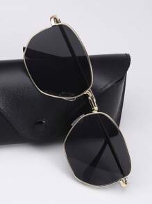 1 Pair Classic Travel Frame Fashion Fashion Glasses For Men, Designed Luxury, Comes With Elegant Eyeglass Case, Suitable For Daily Life Accessories And Driving