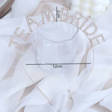 1pc Girls" Headband With Letter And Rhinestone Decor For Birthday Party Gift And Decoration - Multicolor - View 6