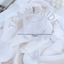 1pc Girls" Headband With Letter And Rhinestone Decor For Birthday Party Gift And Decoration - Multicolor - View 9