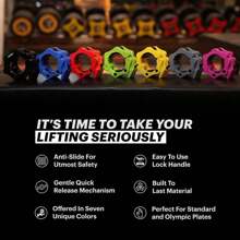 1-2" Inch Dumbbell Barbell Clamps Quick Release Standard Bar Weight Plates Nuts Clip - 綠色 - 查看 5