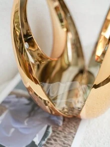 Cross-Border New European And American Style Large-Capacity Electroplated Women Clutch Bag For Wedding Party ABS Evening Banquet Bag Concave Shape Hand-Held Dress Bag - Gold - View 9