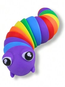 Slug Fidget Lesma 19 Cm, Brinquedo Sensorial Articulado de Descompressão Flexível