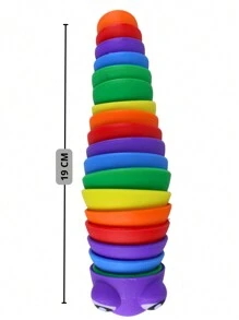 Slug Fidget Lesma 19 Cm, Brinquedo Sensorial Articulado de Descompressão Flexível