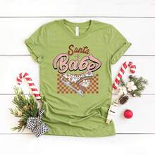 Santa Babe | Short Sleeve Crew Neck - 綠色 - 查看 1