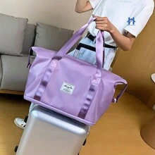 大容量可折叠多功能防水旅行袋，用于旅行收纳袋、化妆包、化妆包、度假收纳袋、大容量化妆品收纳化妆盒，用于口红、刷子、护肤品、手机、硬币、小物品，适用于家庭、礼物、度假和节日万圣节圣诞节多功能用途 - 黑色 - 查看 4