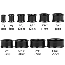 2pcs Gold Plated Ear Plugs Tunnels Gauges Screwed MIX Stretcher Piercings Earring Stainless Steel Body Jewelry