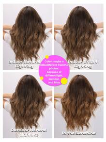 Peluca sintética largo rizado - Marrón - Ver 10