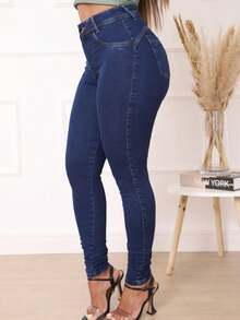 Women Jeans - Rửa tối - Xem 4