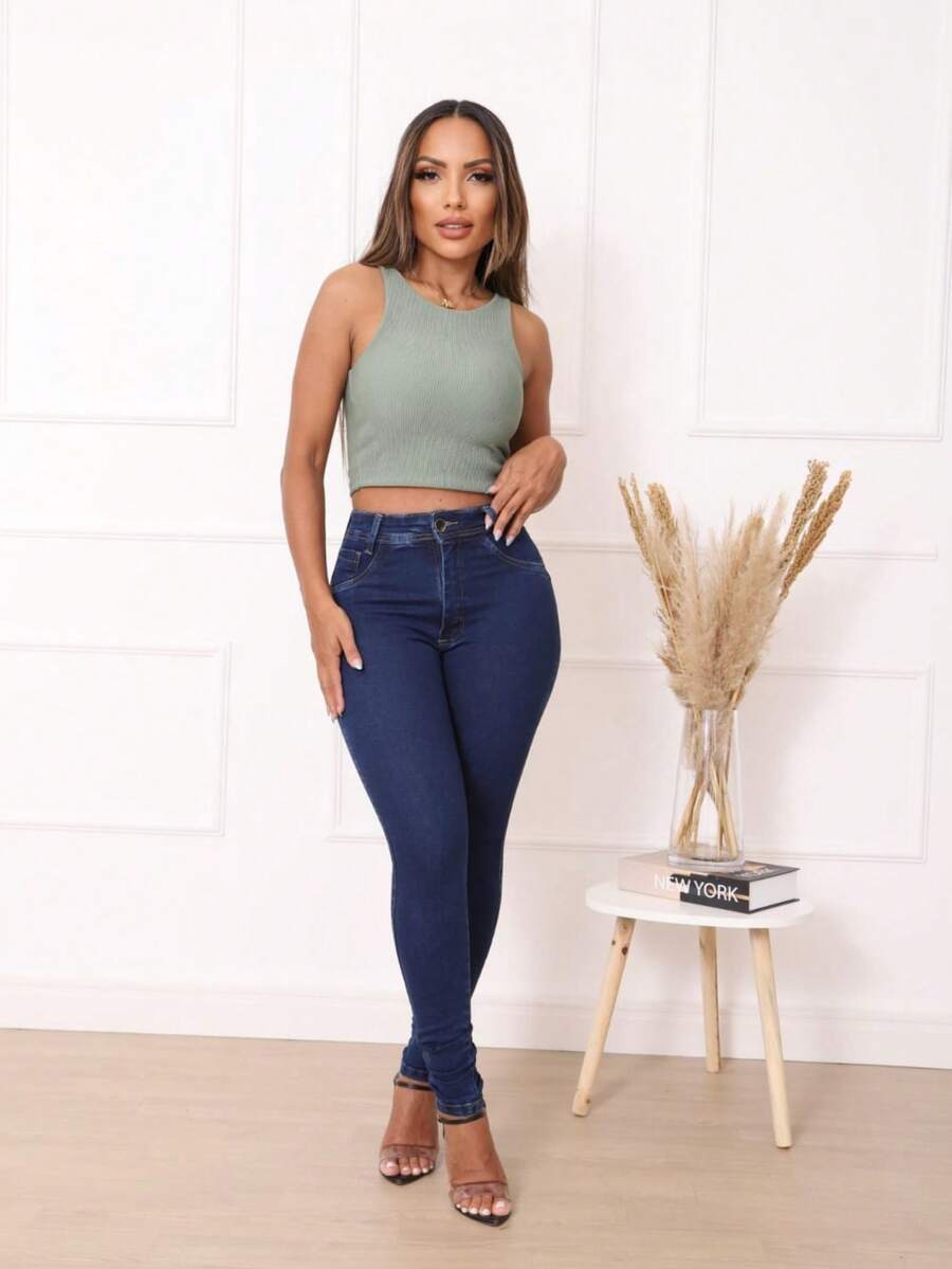 Women Jeans - Rửa tối - Xem 1