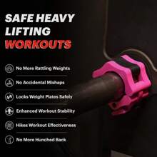 1-2" Inch Dumbbell Barbell Clamps Quick Release Standard Bar Weight Plates Nuts Clip - màu đen - Xem 4