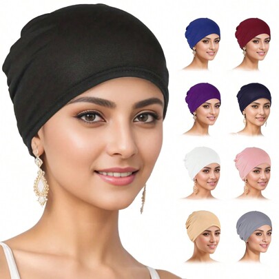 1pc Modal High Elasticity Base Hat For Women, With Elastic Band And Solid Color, Ideal Gift For Your Loved Ones, Suitable For Chemo Patients, Can Be Used As A Head Wrap Or Hair Cap