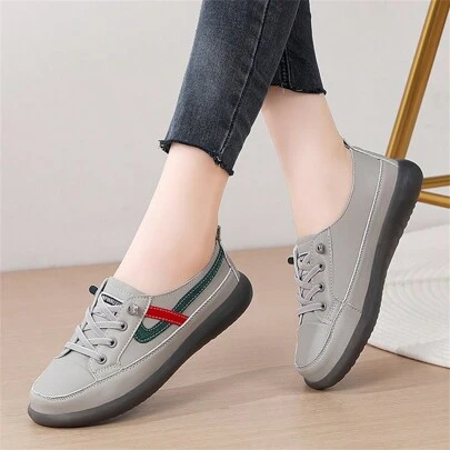 Women's Slip-On Casual Sneakers With Soft Rubber Sole, Spring/Autumn Flat Loafers