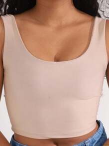 Women Tank Tops & Camis - 摩卡棕 - 查看 6