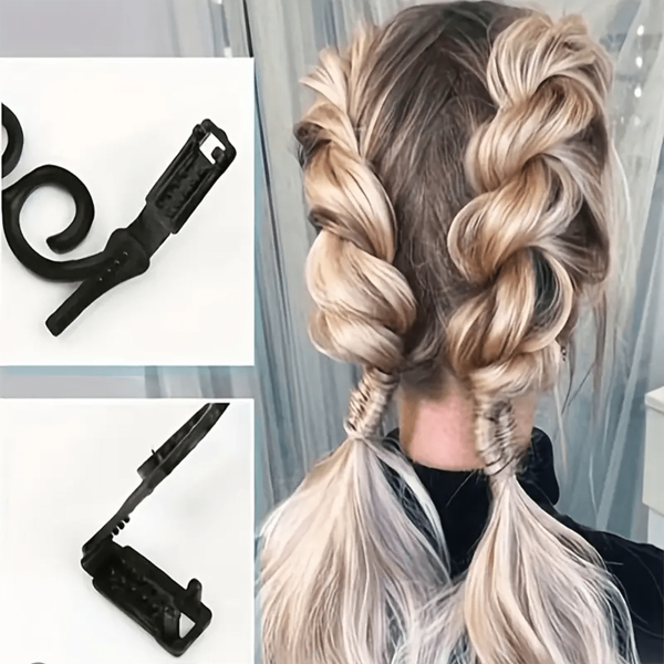 2piezas Slouchy Hair Disk Hairpin Portable Hair Braiding Tool Bun Maker Twist Hairpins Hairstyle Styling Tool,accesorios para cabello