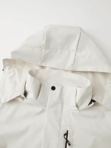 Sportjacke mit Kapuze und Buchstabenaufdruck für Damen, langärmelig, Windjacke für den Außenbereich