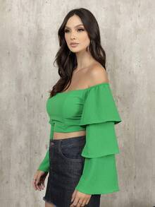 Women Tops - màu xanh lá - Xem 4