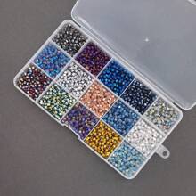 1 Box About 900pcs 4mm Bicone Crystal Beads For Jewelry Making Faceted Bicone Glass Beads For DIY Bracelets Necklaces Earrings Suncatcher Craft Beading With Container Box - 4mm Pointed Beads - View 3