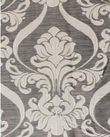 Luxury Fancy Jacquard Design Room Darkening Curtain Panel With Attached Waterfall Valance, 54 By 84-Inch Solid Plain Colors Rod Pocket Modern Semi Blackout For Living Room Bedroom And Dining Room - 灰色 - 查看 4