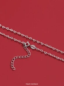 999 Sterling Silver Collarbone Necklace For Women, Silver Content: 92.5%, No Pendant, Stylish & Simple Chain Necklace, Versatile Accessory, Plated In Platinum, Ideal Gift For Friends, Mothers Valentines