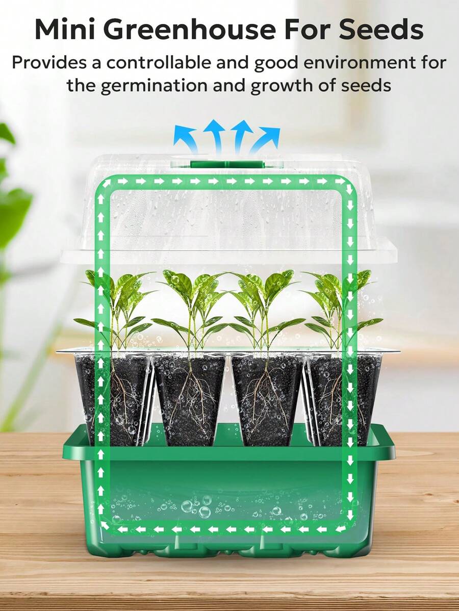 1pc Seed Starting Trays, Seedling Starter Kit, Plant Starting Kit, With