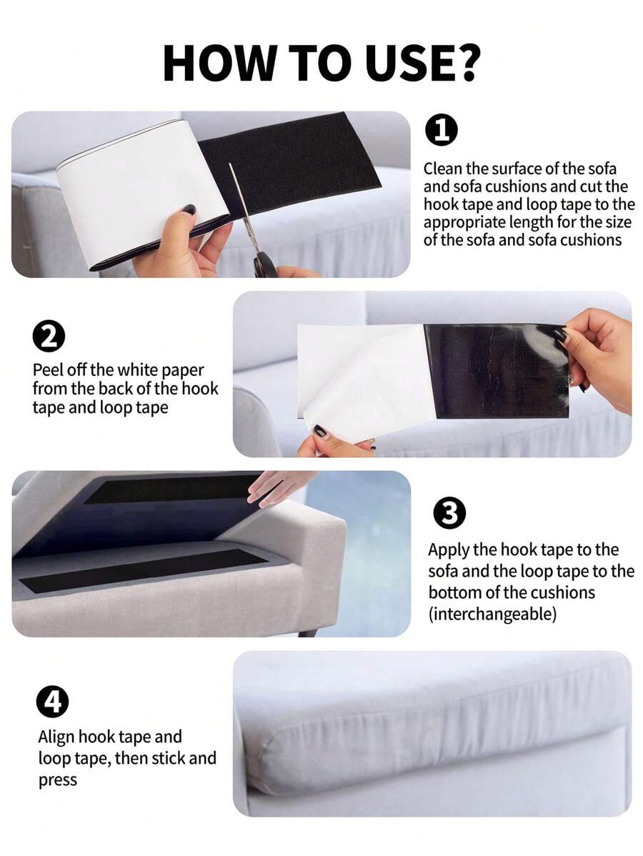 2 Rolls Couch Cushion Grip Tape Keep Couch Cushions From Sliding Non