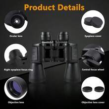 1pc Black Waterproof & Durable Binoculars, Suitable As A Gift - Black - View 3