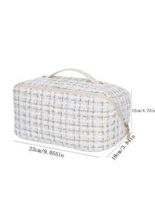 1pc Portable High-Capacity Toiletry Organizer Makeup Bag With Premium Feel For Women Travel Cosmetic Skincare Storage Pouch Makeup Organizer Makeup Storage Bag Mini Pouch Travel Small Makeup Case Accessories Make Up Holder Brush Bag Make Up Container Cosmetic Bag Travel Essentials Ladies Accessories Travelling Stuff Makeup Bags Makeup Pouch Make Up Pouch